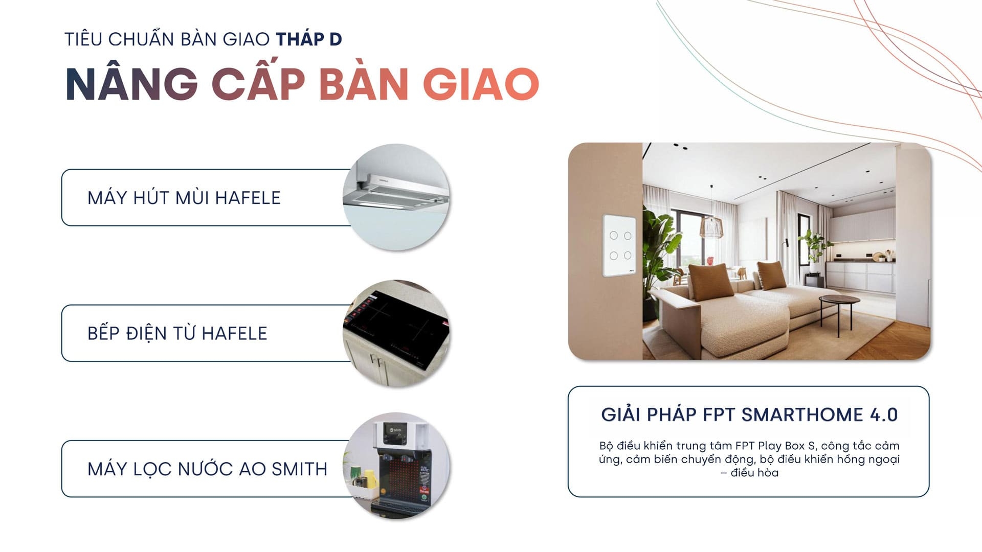 Tháp D MT Eastmark City được nâng cấp bàn giao với trọn bộ thiết bị bếp Hafele và Máy lọc nước AO Smith.