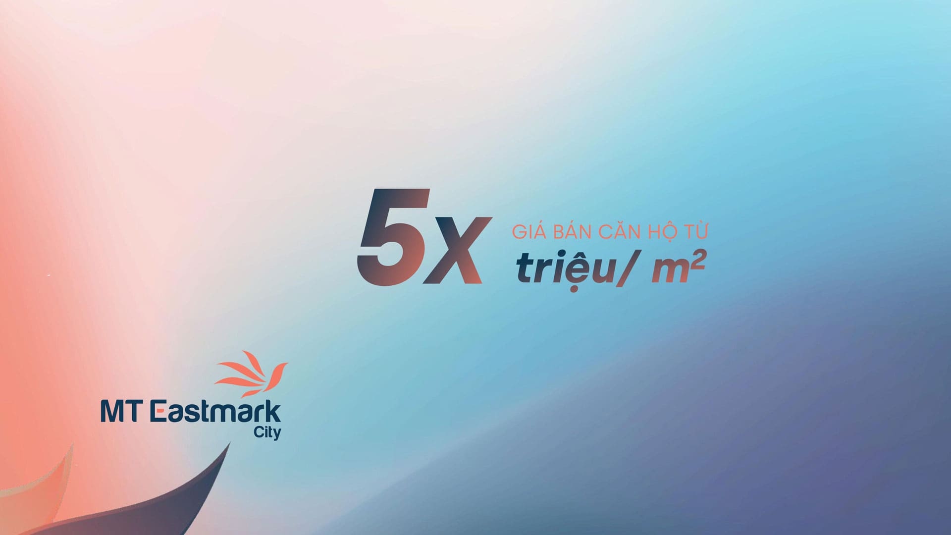 Cơ hội sở hữu căn hộ MT Eastmark City đẳng cấp tại Thủ Đức với giá bán chỉ từ 5x triệu/m2. Đây là mức giá cực kỳ cạnh tranh cho vị trí vàng và tiện ích hoàn hảo.